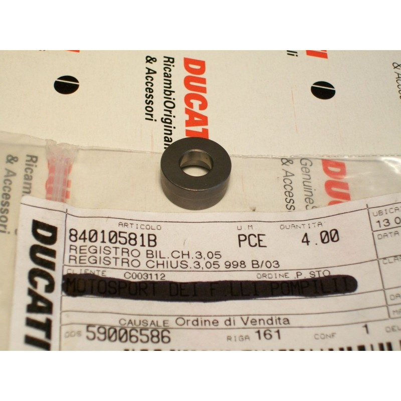 Registro bilanciere chiusura new closing Rocker arm Ducati 998 3,05 84010581B