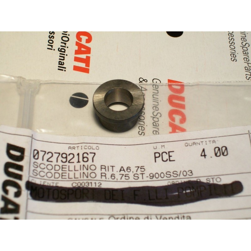 Scodellino di ritorno valve return cap shim Ducati st 900 ss 6,75mm 072792167