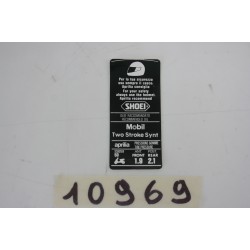 Adesivo avvertenze casco -...