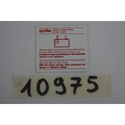 Adesivo avvertenze batteria...