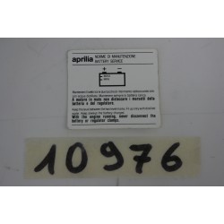 Adesivo avvertenze batteria...