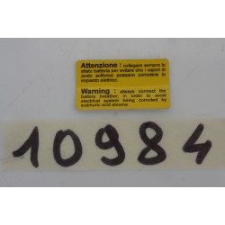 Adesivo avvertenze sfiato...