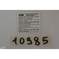 Adesivo avvertenze batteria...