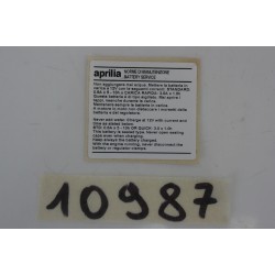 Adesivo avvertenze batteria...