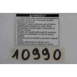 Adesivo avvertenze guida...