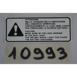 Adesivo avvertenze chiusura...