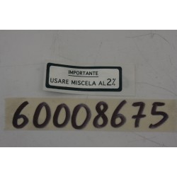 Adesivo avvertenza "MISCELA...