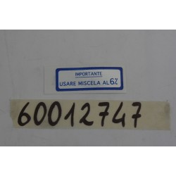 Adesivo 58X20mm avvertenza...