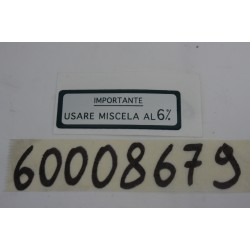 Adesivo avvertenza "MISCELA...