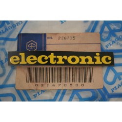 Targhetta adesiva scritta...