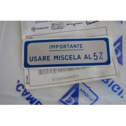 Adesivo avvertenza "MISCELA...