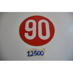 Adesivo Ø 120mm con scritta...