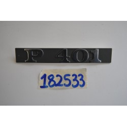 Targhetta scritta "P 401"...