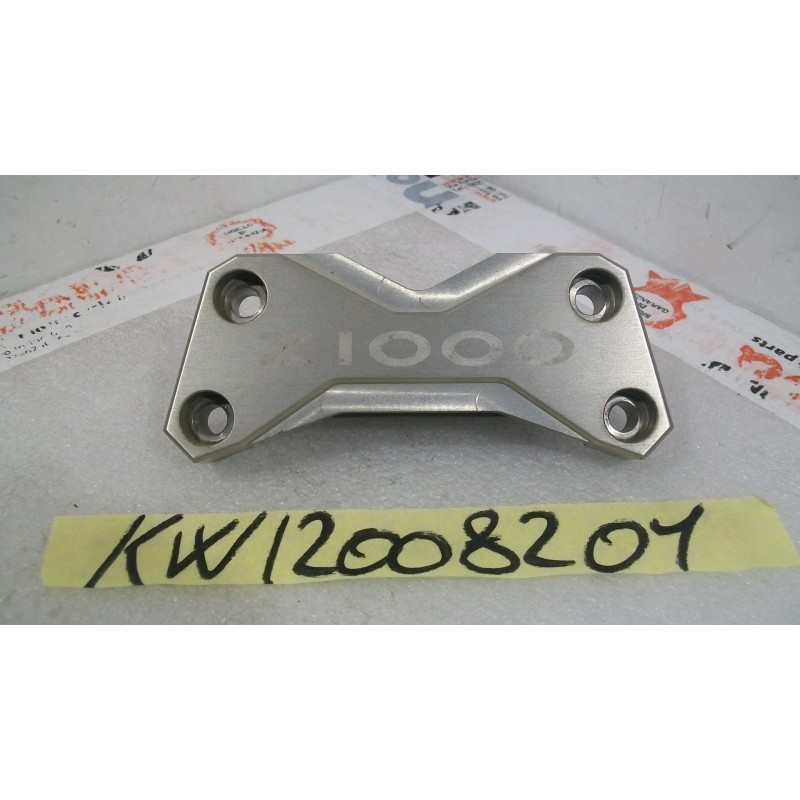 Piastra serraggio manubrio Handlebar plate Kawasaki Z750 Z1000 07 14 SILVER