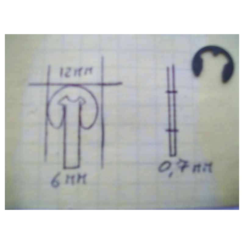 Anello elastico di tenuta esterna acciaio seeger Elastic sealing ring outer steel seeger 6-12mm