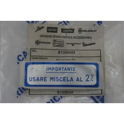 Adesivo avvertenza "MISCELA...